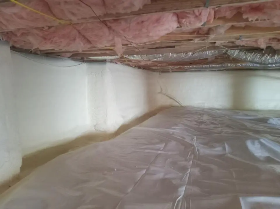 Crawl space encapsulation with closed-cell spray foam for Spray Foam Roofing in Speedway